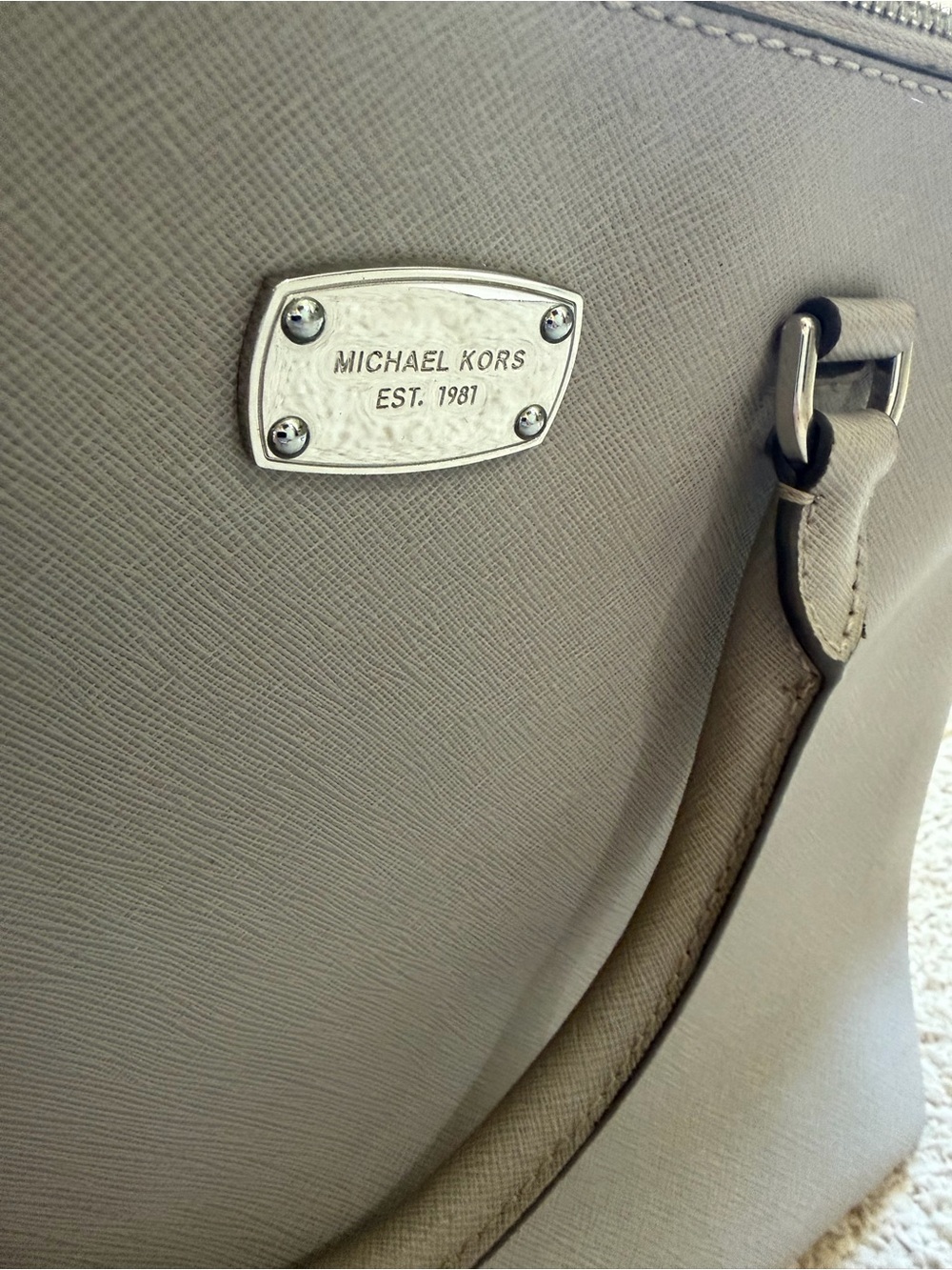 Michael Kors Gray Dome Saffiano Satchel - Picture 5 of 7